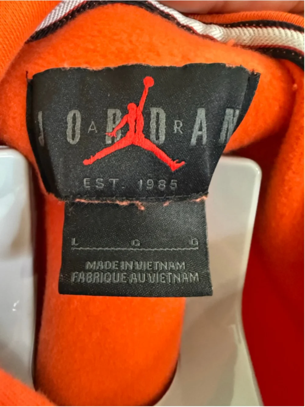 Men's Jordan Orange Hoodie L